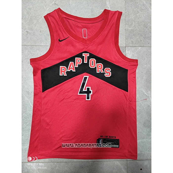 Camiseta Toronto Raptors Scottie Barnes #4 Icon 2020-21 Rojo